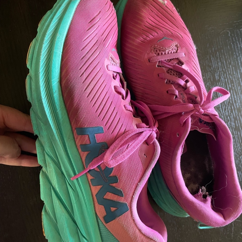 Hoka One One Rincon 3 Shoes Womens Size 10B Purple Pink Running Sneakers 10 B